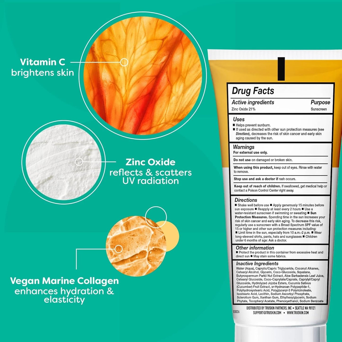 Natural SPF 30 Sunscreen with Vitamin C & Collagen