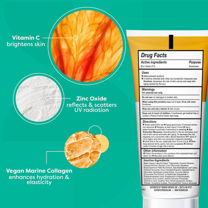 Natural SPF 30 Sunscreen with Vitamin C & Collagen