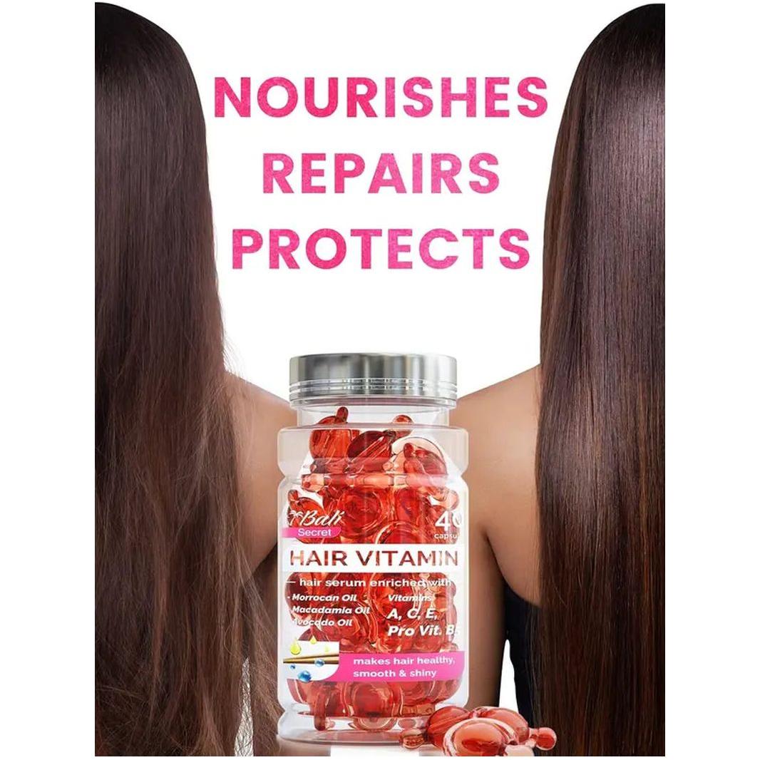 Nourishing Hair Oil Capsules by Hussell - 40 count