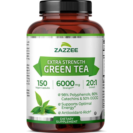 Powerful Green Tea Supplement - 150 Capsules 6000mg - Mycosmeticslondon