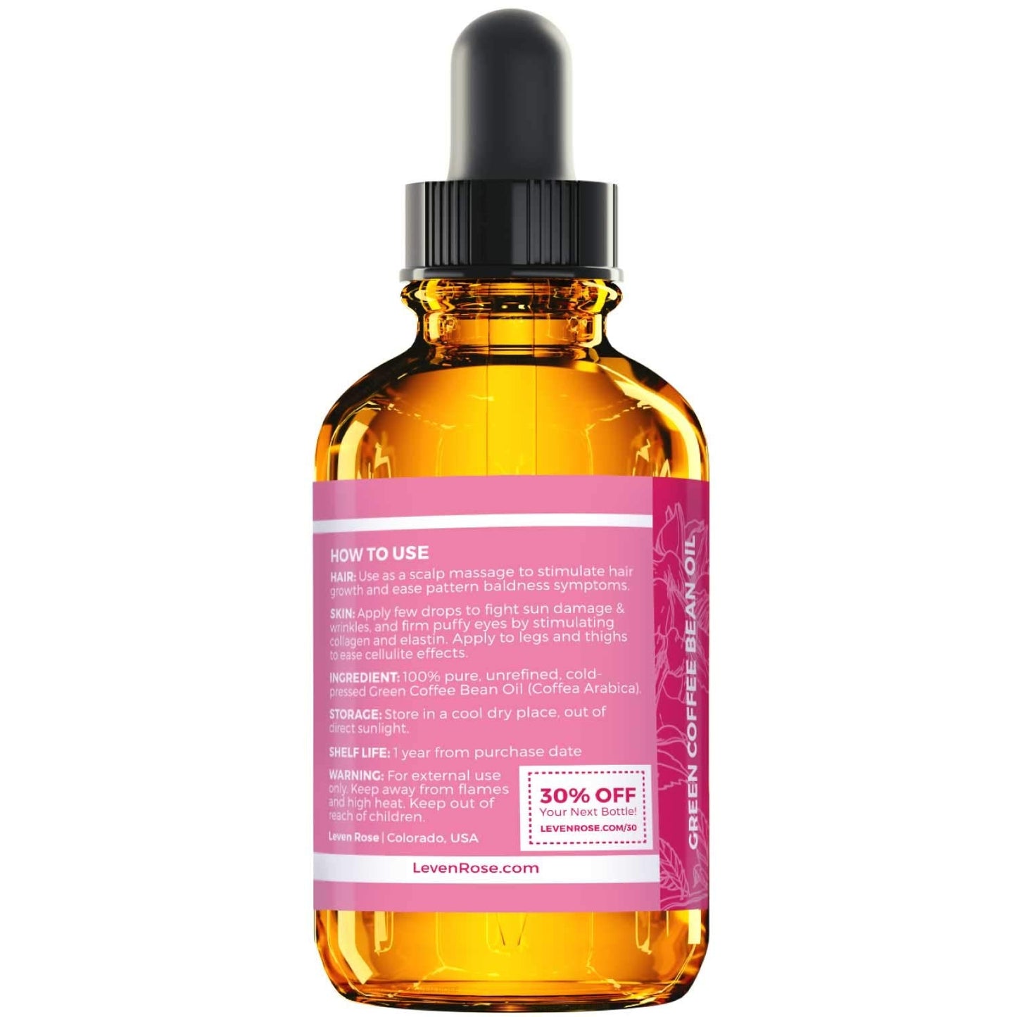 Natural Green Coffee Bean Oil 30ml - Nourishing Skin Care
