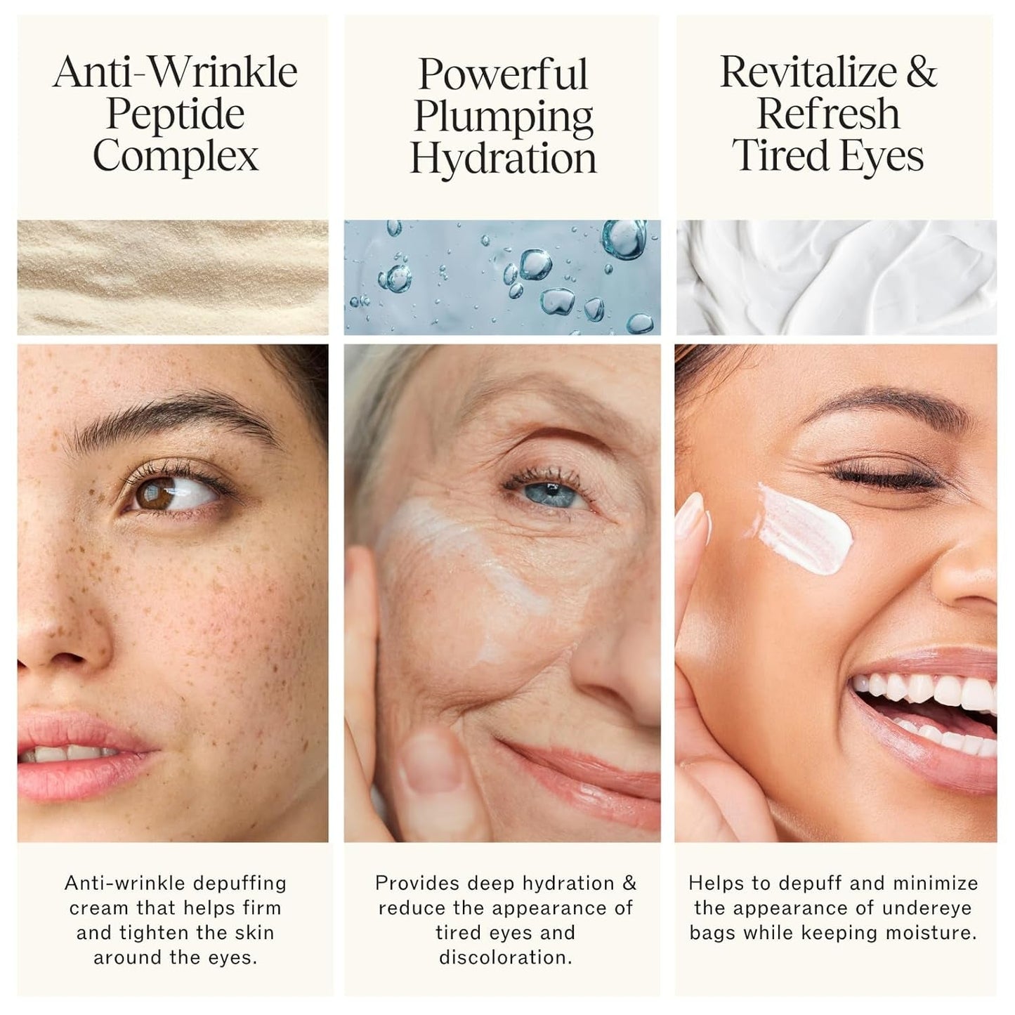 Anti Aging Eye Cream with Caffeine - Hydrates and Firms