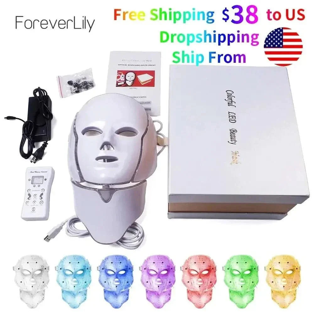 Colorful LED Face Mask - Brightening Anti Aging Skin Care
