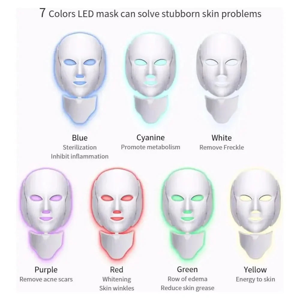 Colorful LED Face Mask - Brightening Anti Aging Skin Care