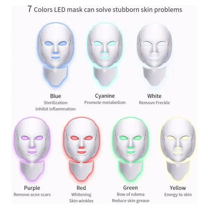 Colorful LED Face Mask - Brightening Anti Aging Skin Care