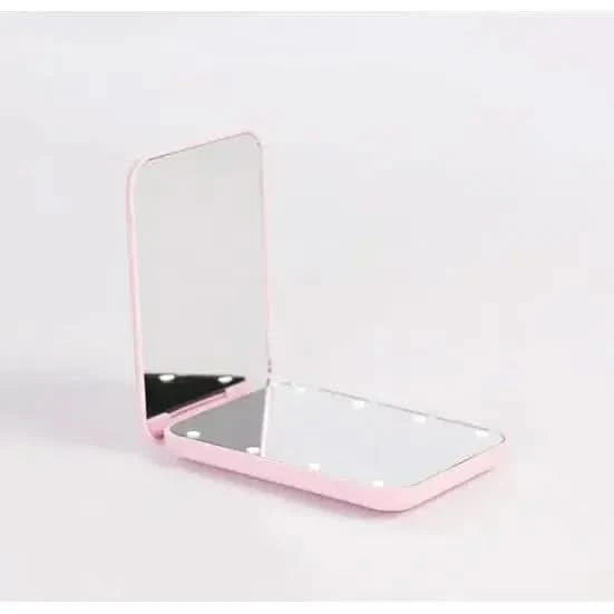 Compact LED Travel Makeup Mirror
