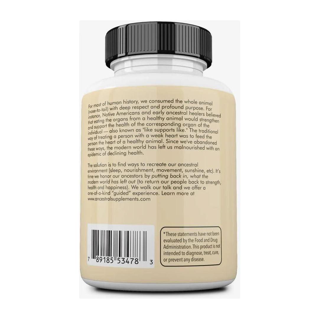 Pure Beef Liver Supplements - 180 Capsules Natural Energy Booster