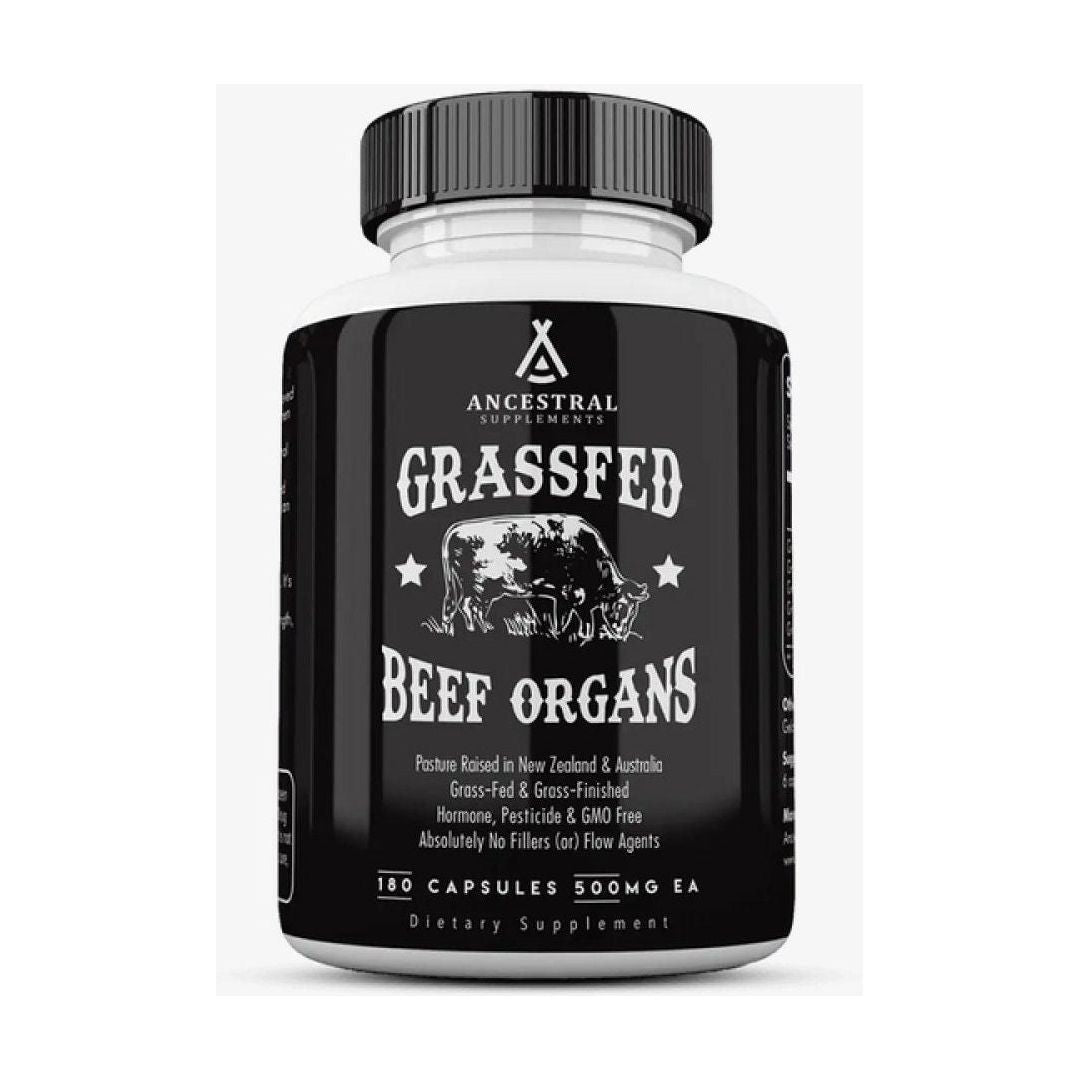 Natural Beef Organ Supplements - 180 Capsules - Mycosmeticslondon