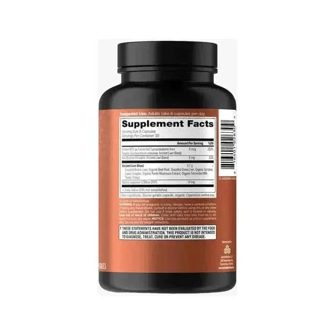 Natural Liver Supplement - 180 Capsules for Energy Boost