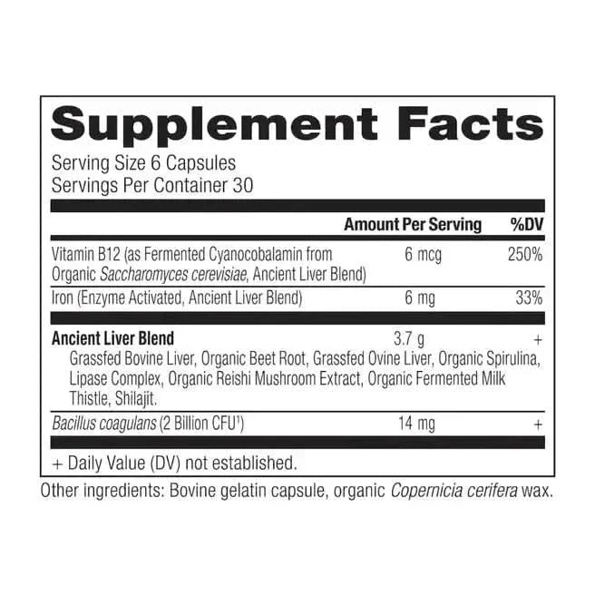 Natural Liver Supplement - 180 Capsules for Energy Boost
