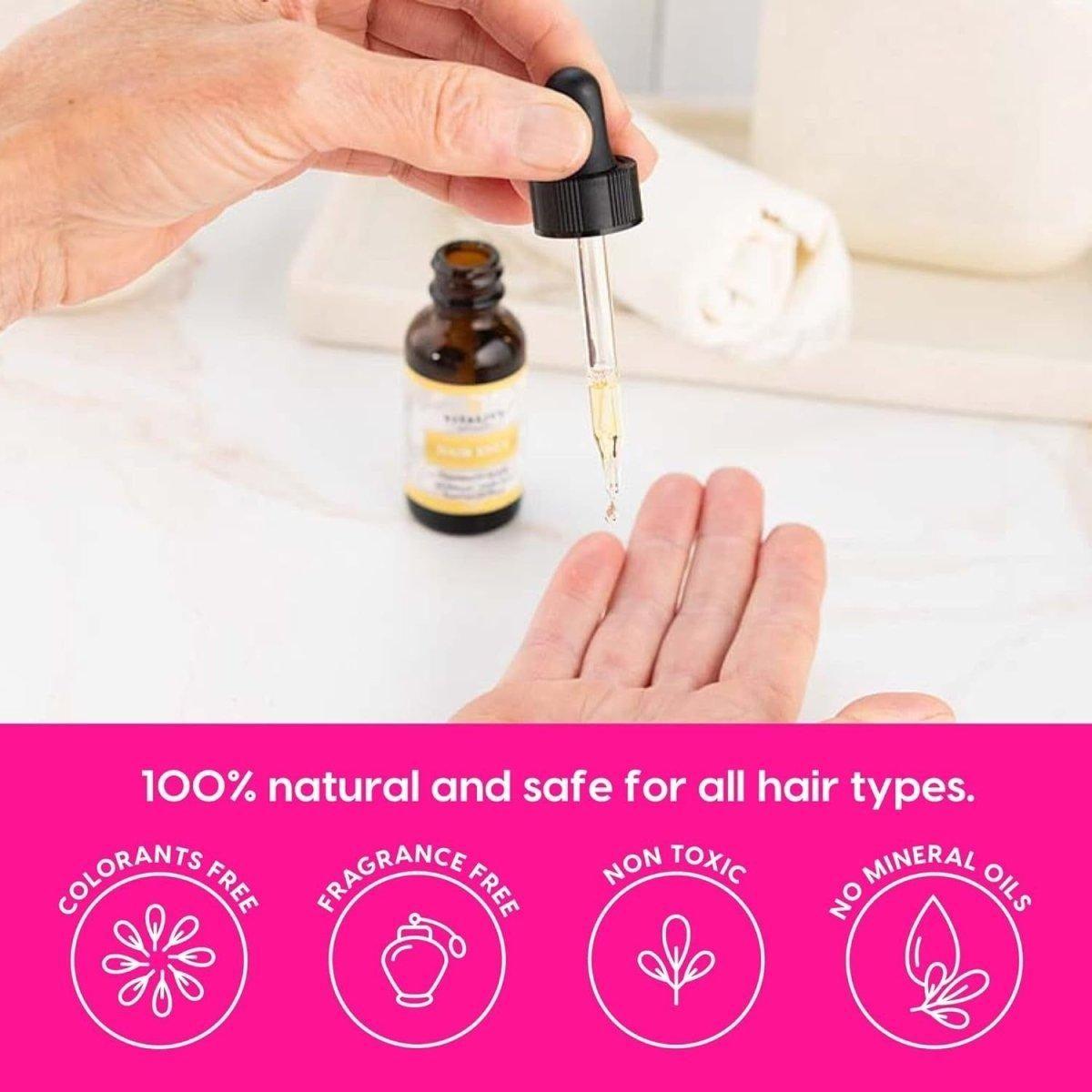 Natural Hair Growth Oil with Pure Plant Extracts