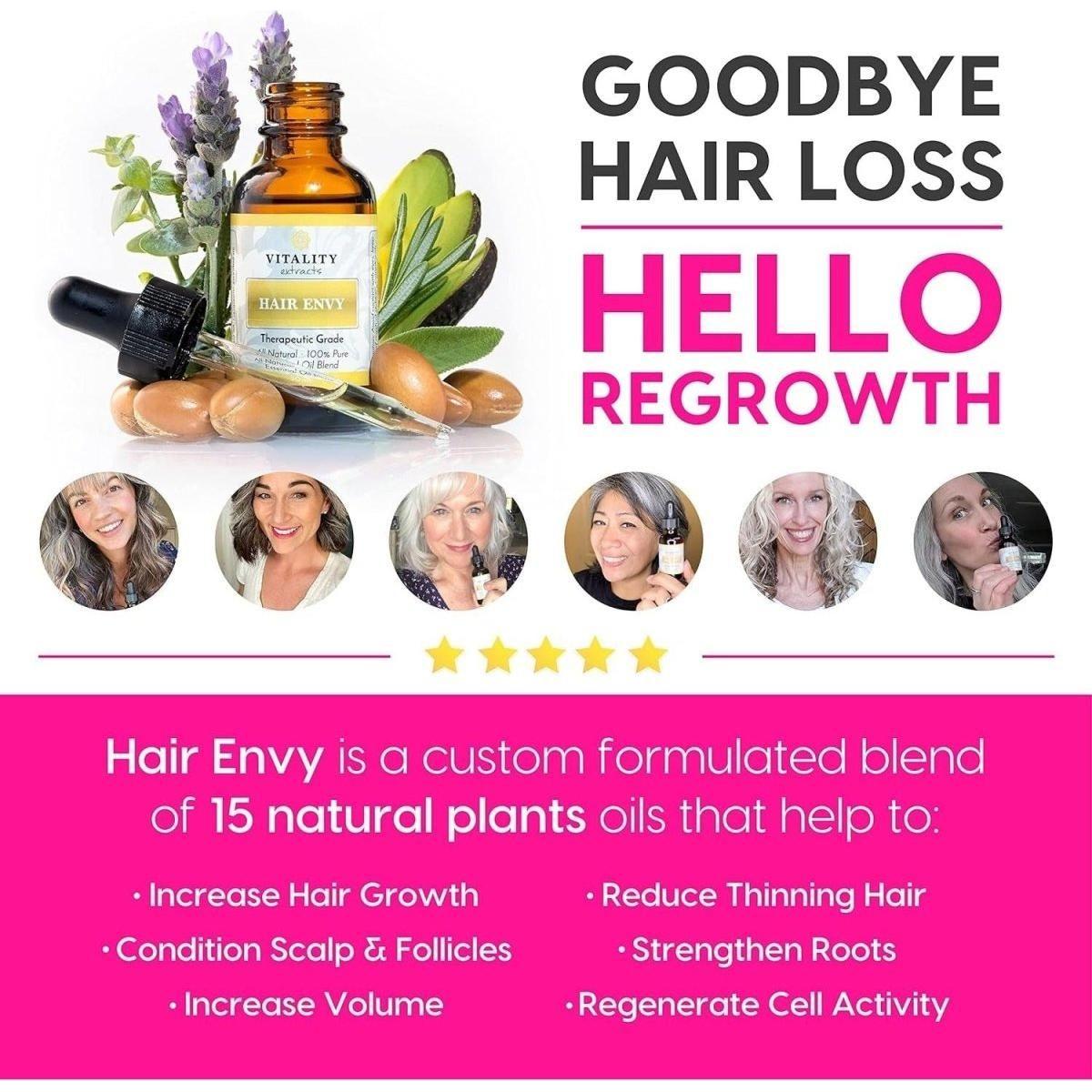 Natural Hair Growth Oil with Pure Plant Extracts