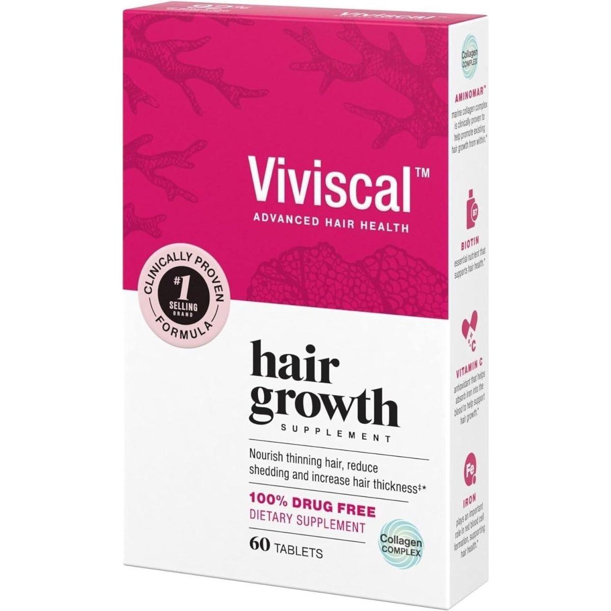 Natural Hair Growth Vitamin Supplement Tablets