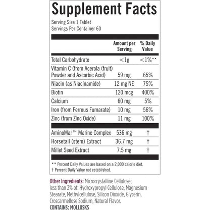 Natural Hair Growth Vitamin Supplement Tablets
