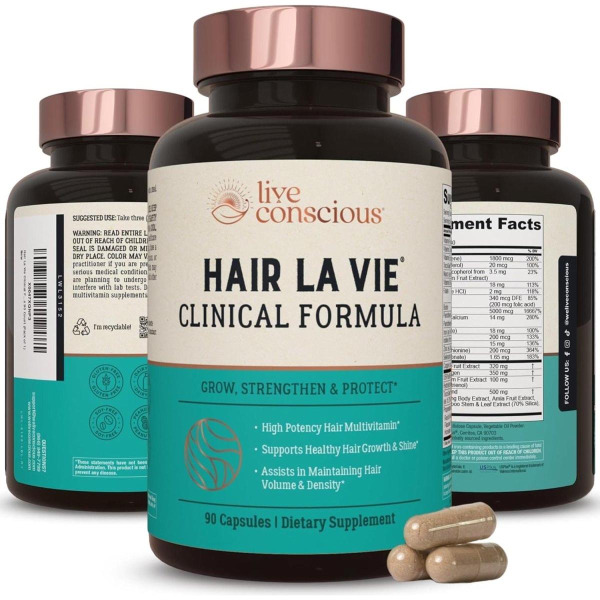 Natural Hair Growth Supplements with Biotin and Collagen