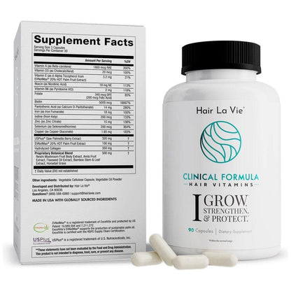 Natural Hair Growth Supplements with Biotin and Collagen