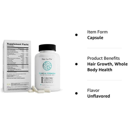 Natural Hair Growth Supplements with Biotin and Collagen