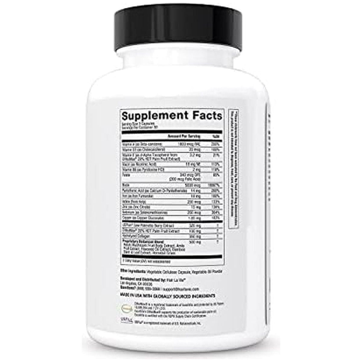Natural Hair Growth Supplements with Biotin and Collagen