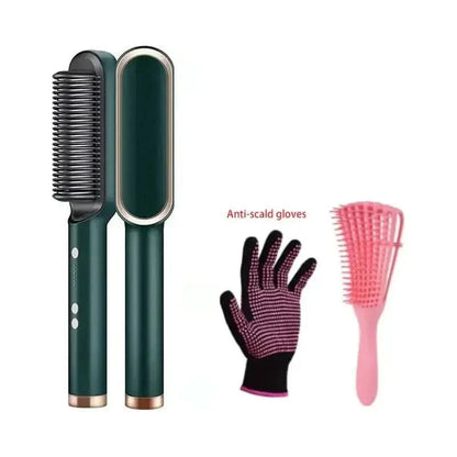 Easy Straight Hair Brush with Adjustable Heat Setting