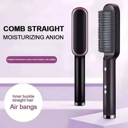 Easy Straight Hair Brush with Adjustable Heat Setting