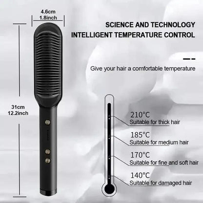 Easy Straight Hair Brush with Adjustable Heat Setting
