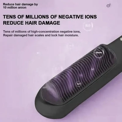 Easy Straight Hair Brush with Adjustable Heat Setting