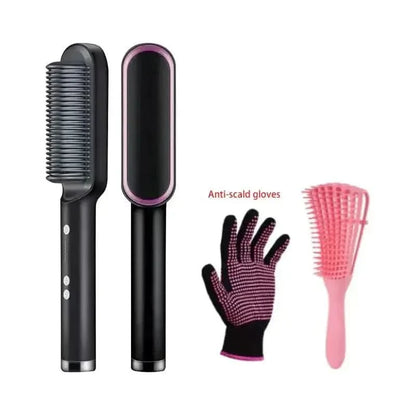 Easy Straight Hair Brush with Adjustable Heat Setting
