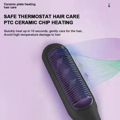 Easy Straight Hair Brush with Adjustable Heat Setting