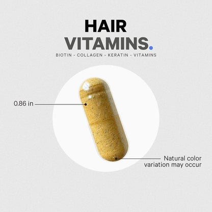 Natural Hair Growth Supplements with Biotin and Collagen