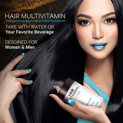 Natural Hair Growth Supplements with Biotin and Collagen