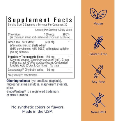 Fast Metabolism Booster Dietary Supplement - 60 Capsules