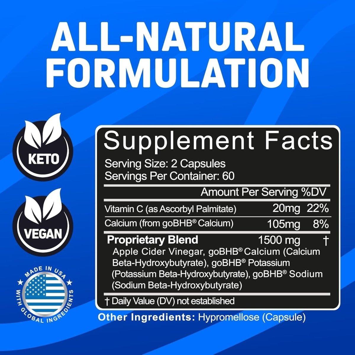 Natural Apple Cider Vinegar Keto Diet Pills