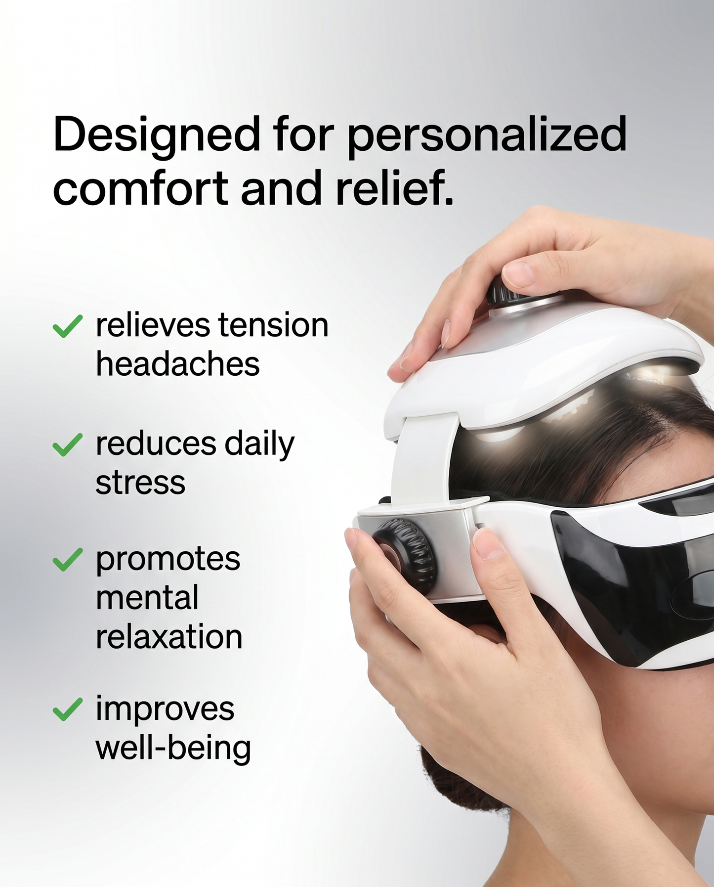 Electric Helmet Scalp & Head Massager – Ergonomic Relief for Stress and Tension