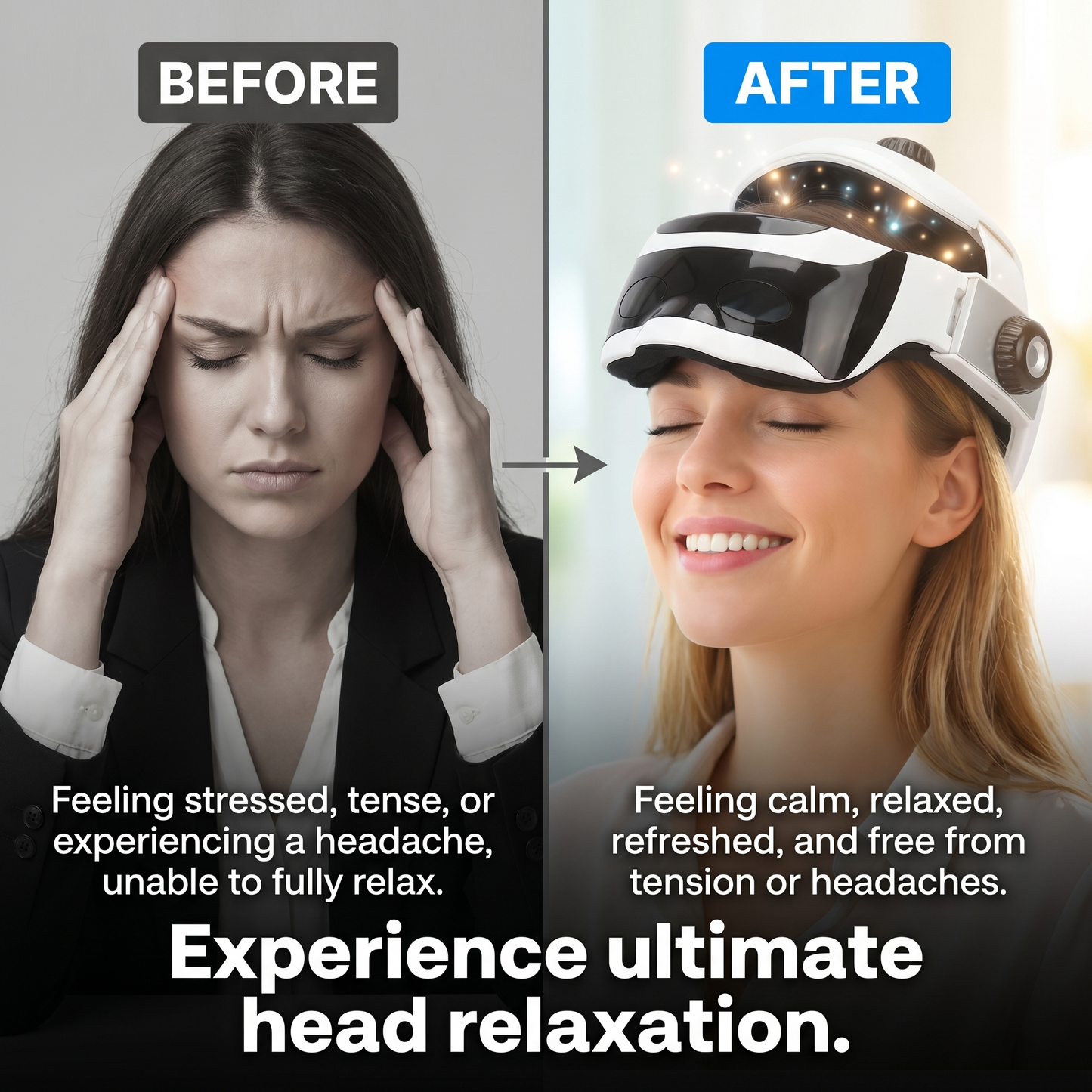 Electric Helmet Scalp & Head Massager – Ergonomic Relief for Stress and Tension