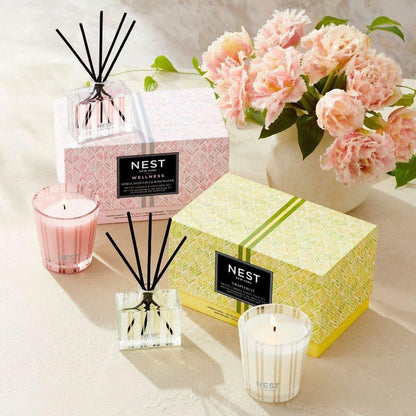 Small Pink Himalayan Salt Candle and Diffuser Gift Set