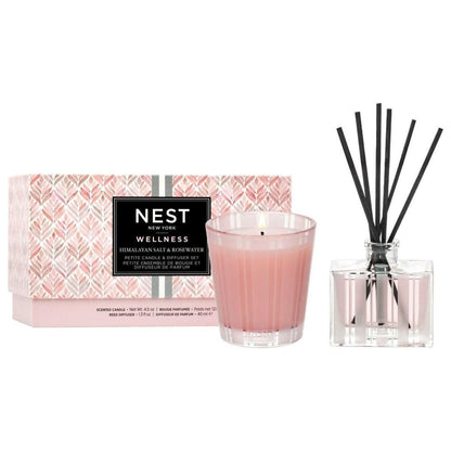Small Pink Himalayan Salt Candle and Diffuser Gift Set - Mycosmeticslondon