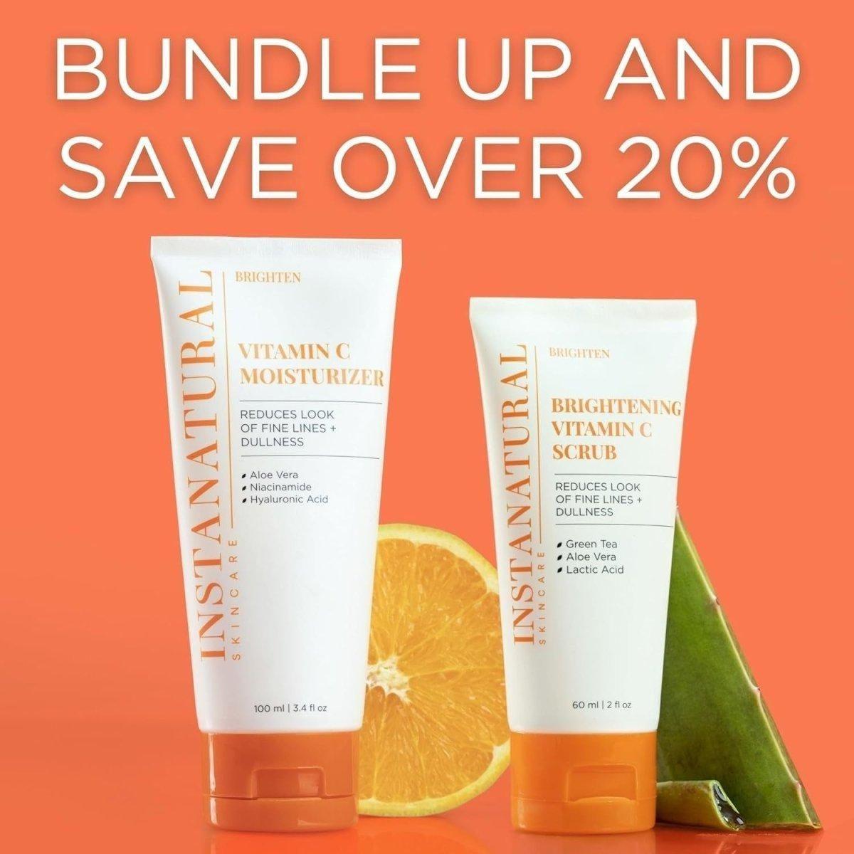Natural Vitamin C Face Cream & Exfoliating Scrub Set