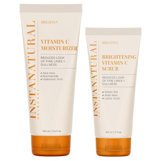 Natural Vitamin C Face Cream & Exfoliating Scrub Set - Mycosmeticslondon