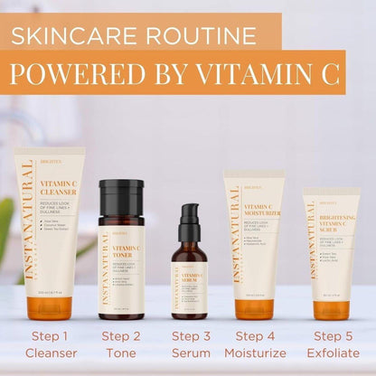 Natural Vitamin C Face Cream & Exfoliating Scrub Set