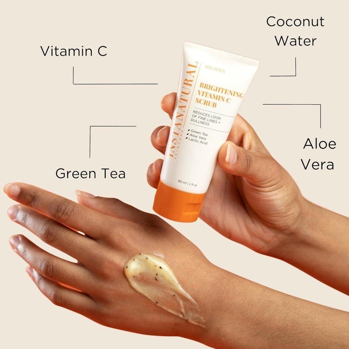 Natural Vitamin C Face Cream & Exfoliating Scrub Set