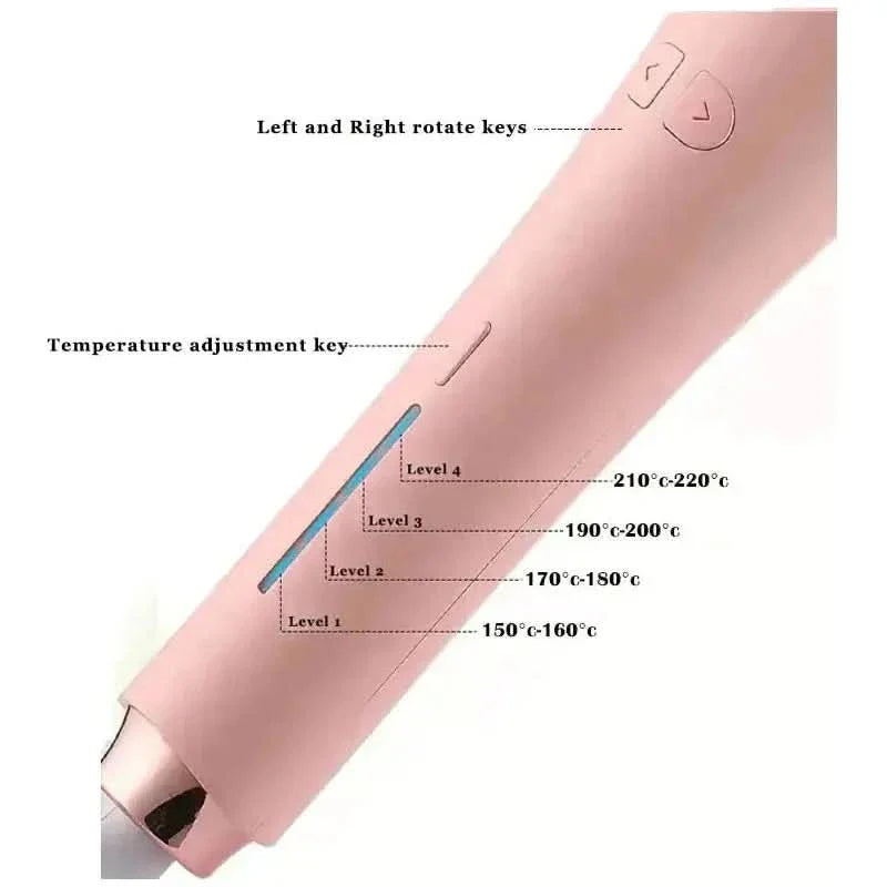 Easy to Use Digital Curling Iron with 4 Heat Settings