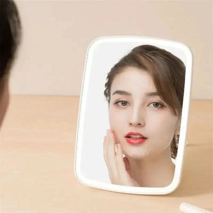 Compact Rechargeable Makeup Mirror with LED Light