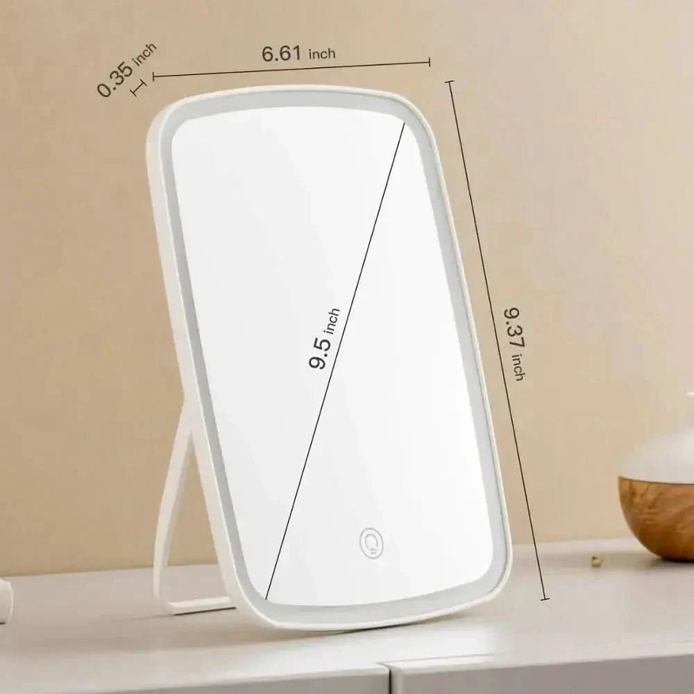 Compact Rechargeable Makeup Mirror with LED Light