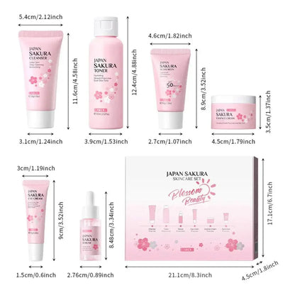 Natural Japanese Skin Care Kit - 6 Piece Glow Set