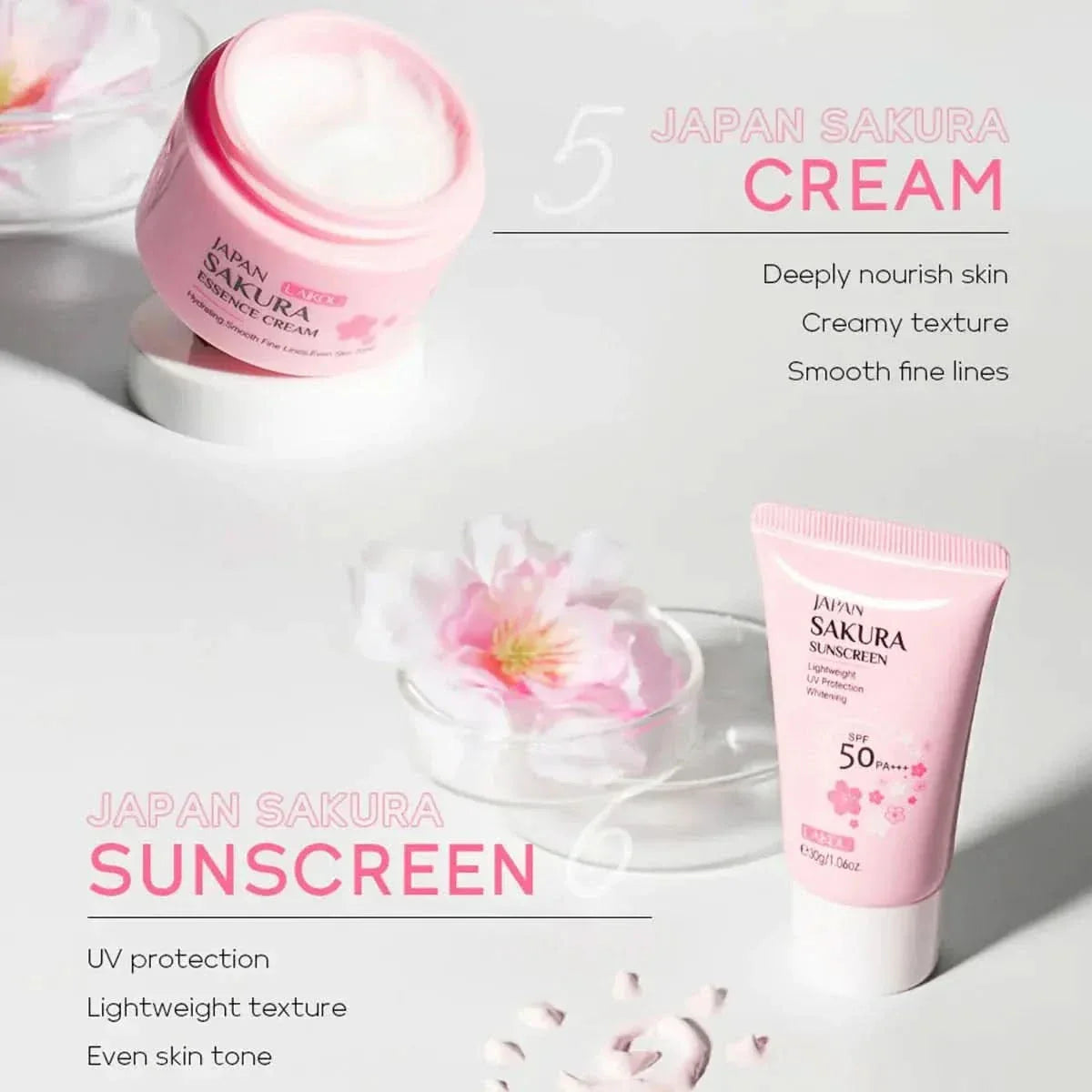 Natural Japanese Skin Care Kit - 6 Piece Glow Set