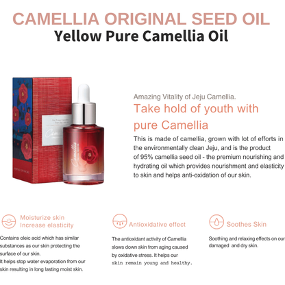 Natural Camellia Oil 30ml - 95% Pure for Glowing Skin