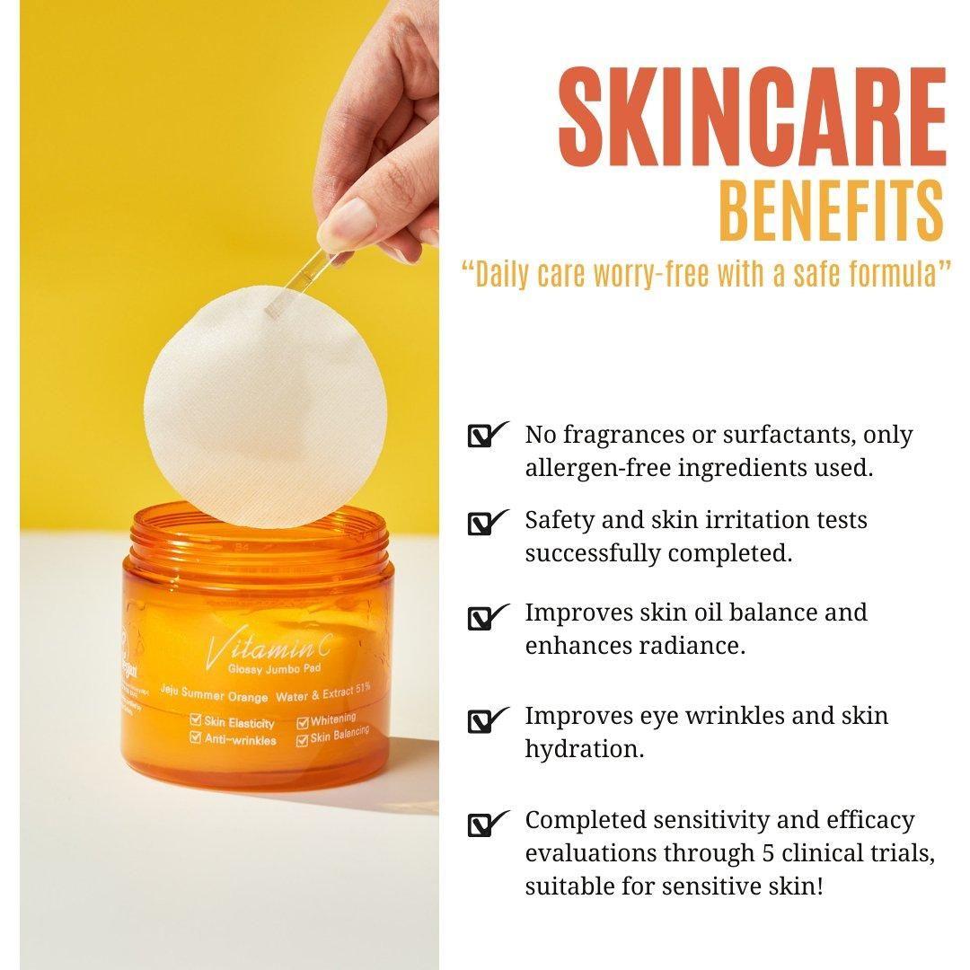 Natural Brightening Facial Toner Pads - 160ml