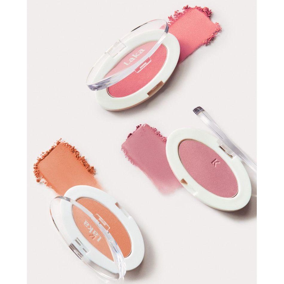Soft Pink Silk LAKA Blush with Shimmer Finish - Mycosmeticslondon
