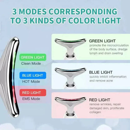 Rejuvenating LED Facial Massager with Heat Therapy
