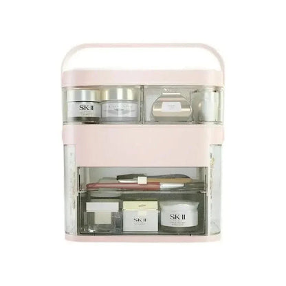Illuminated Vanity Makeup Mirror Organizer